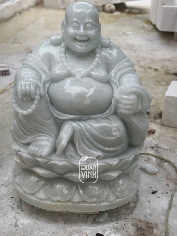 Tượng Phật Di Lặc đá xanh ngọc 01