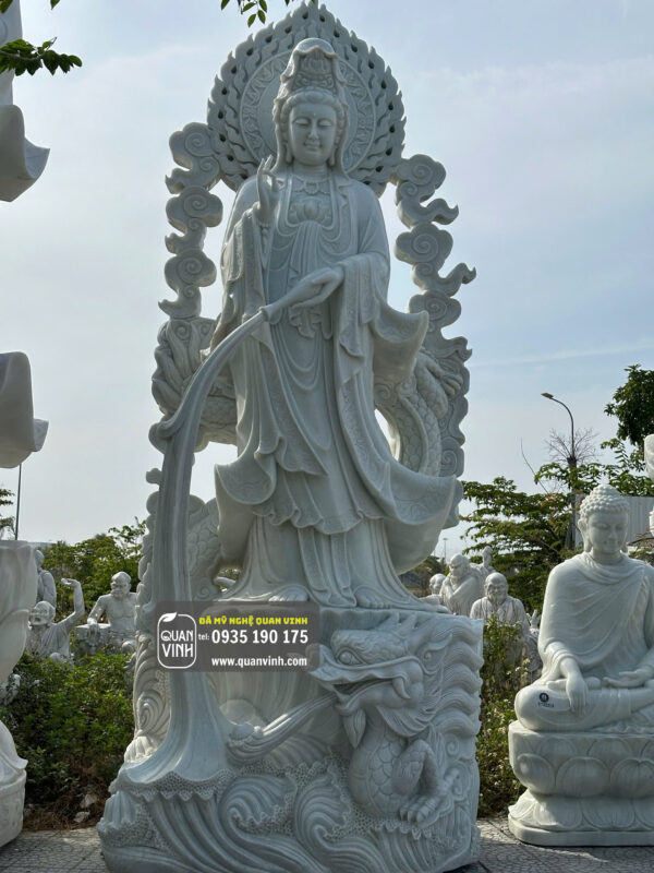 Tượng Phật Quan Âm Đá Tự Nhiên 01