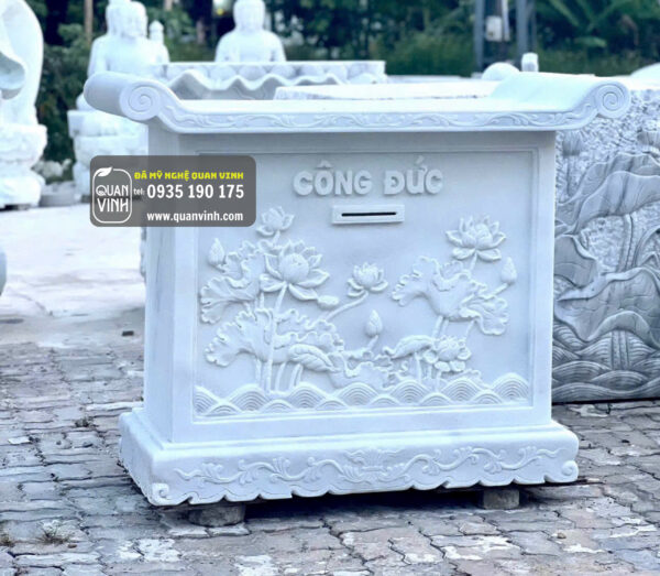 Thùng Công Đức Đá Tự Nhiên 01
